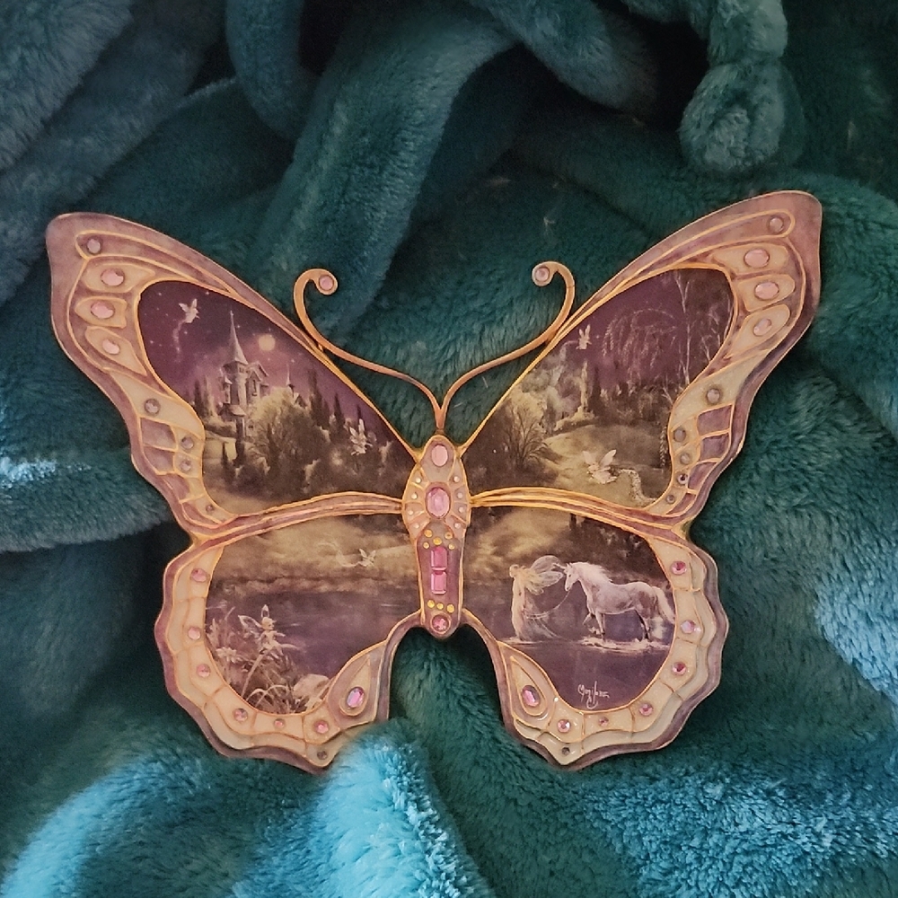 The Bradford Exchange Purple and Gold Butterfly Decor